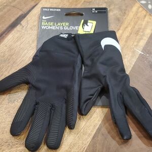 Nike Black and Gray Women's Base Layer Gloves